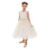 Petite Adele Little Girls Champagne Beaded Applique Flower Girl Dress 2T-6 - SophiasStyle.com